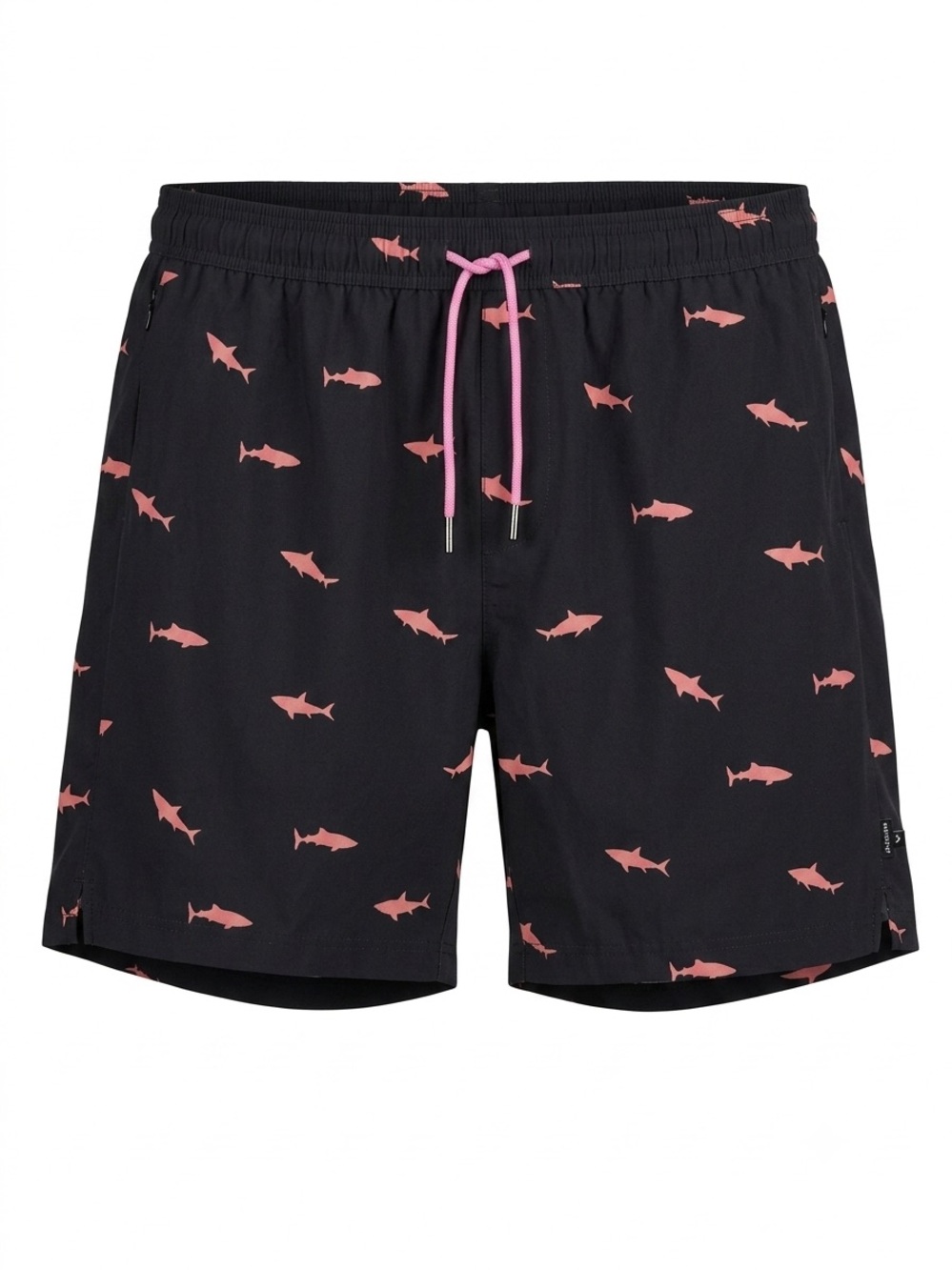 Maamgic Men's Black Swim Shorts with Pink Shark Print NWT size XXL